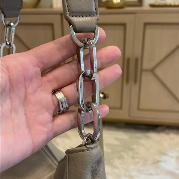 Tory Burch Taupe Leather Hobo Bag - Picture 4 of 7